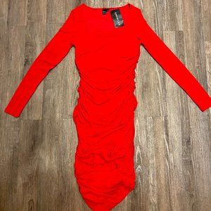 Women's SHEIN SXY Ruched Midi Dress Size M